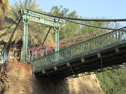 CHINA De lange Hangbrug die van de Staal Modulaire Kabel Tijdelijk of Permanente Riviervallei kruisen leverancier