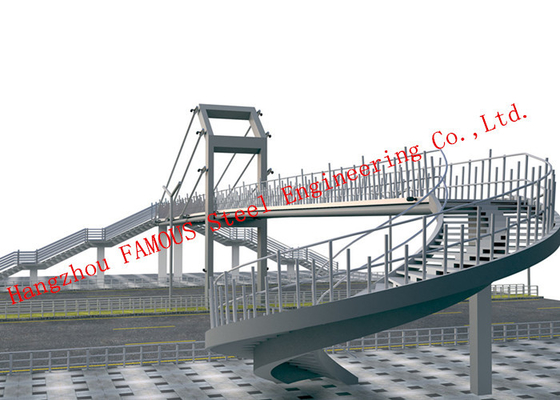 CHINA Aanpasbare geprefabriceerde voetgangersbruggen met glad oppervlak en houten leuning leverancier
