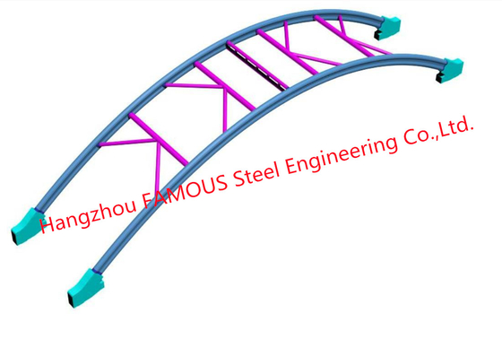 Geprefabriceerde van het de Bouwstaal van de Metaalbrug van de de Buisstructuur Gebonden Boog van de de Brugopschorting het Staalbrug leverancier