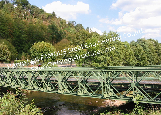 Gemakkelijk te installeren 4,2 m breed Militaire Bailey brug met truss structuur leverancier